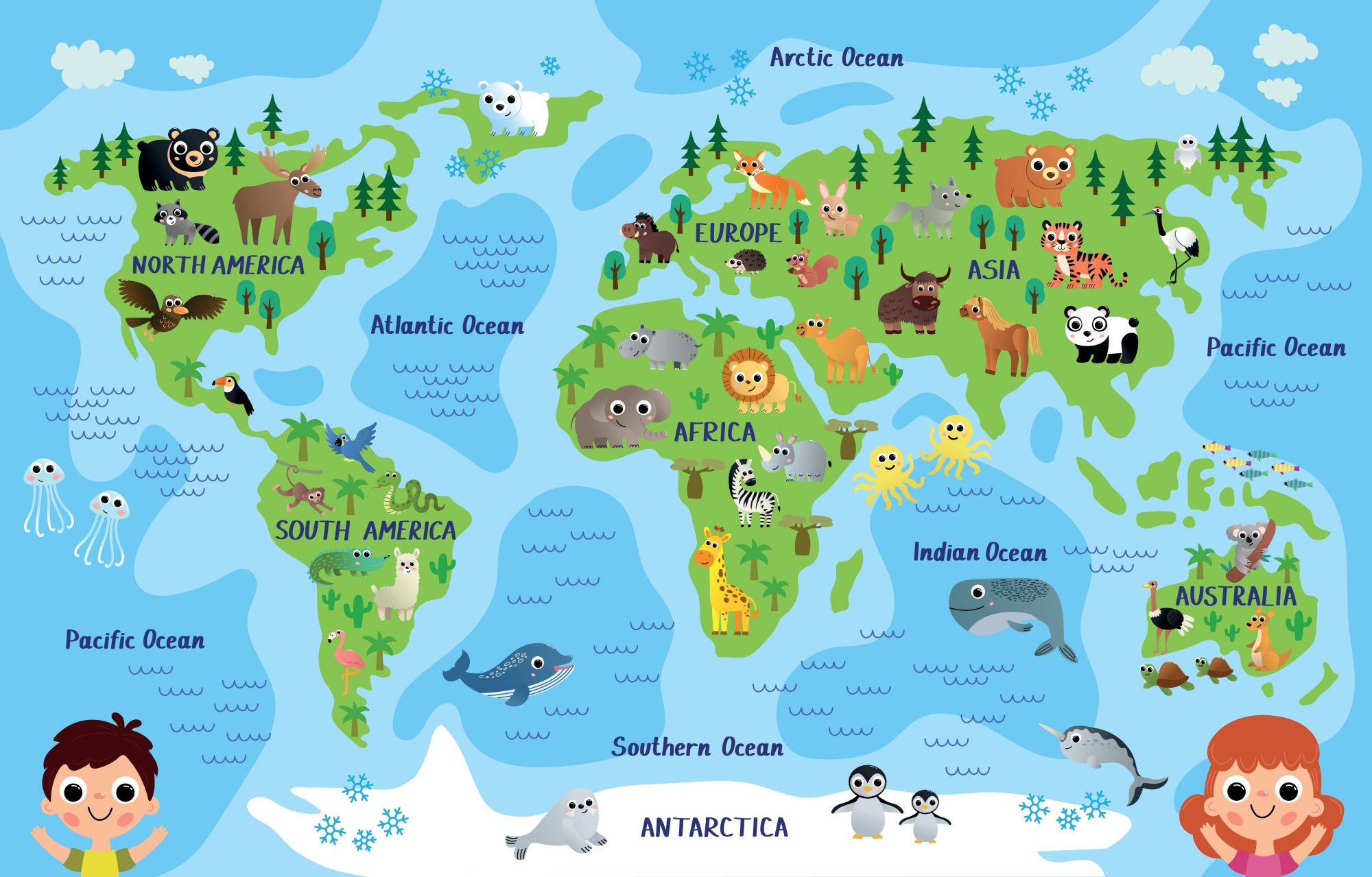 Pacific Ocean Map For Kids